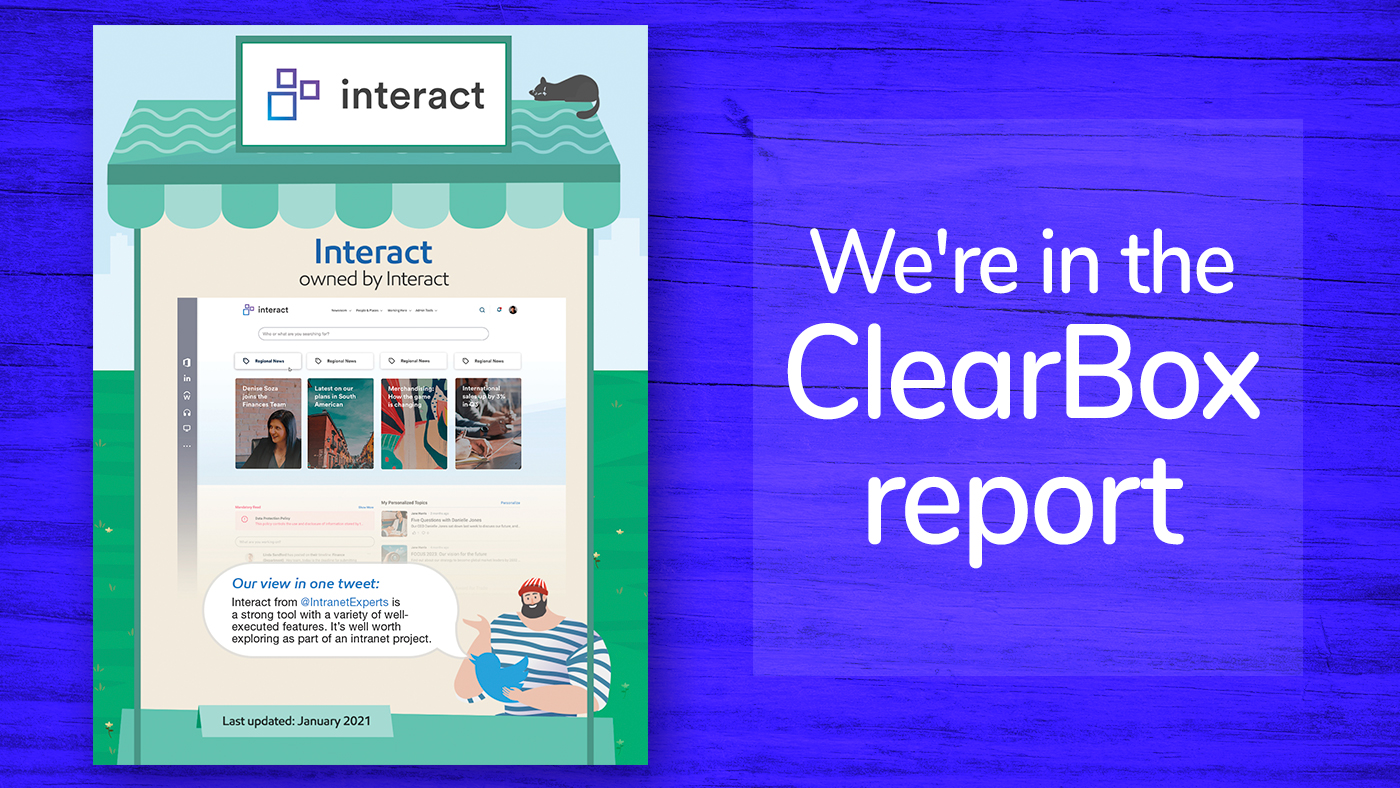 Interact Software highlighted in ClearBox Independent Intranet Report featured image